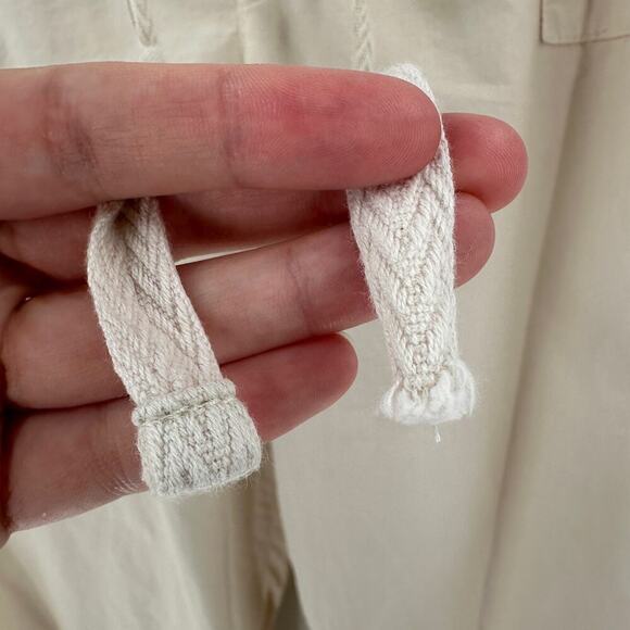 Lou & Grey Tan Cotton Elastic Drawstring Waist Pocket Cropped Pants Size Large - Picture 6 of 16